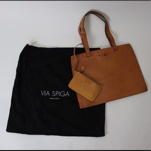 Via Spiga Leather Thin Tote